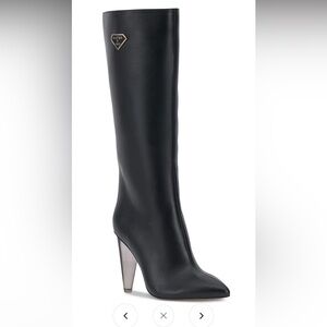 Charlotte Womens Faux Leather Side Zip Knee-High Boots